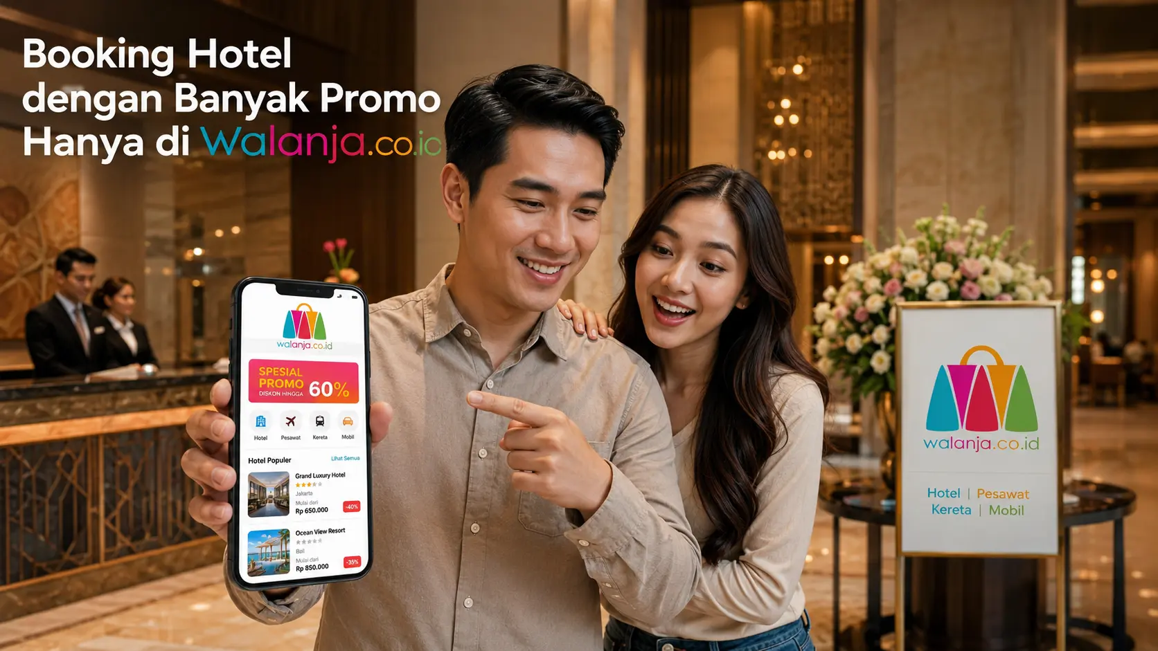 Booking hotel dengan banyak promo melalui platform Walanja.