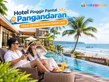 Hotel pinggir pantai Pangandaran dengan pemandangan laut