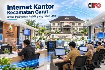 Internet kantor kecamatan Garut dengan koneksi fiber optic