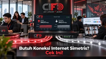 Koneksi internet simetris dengan upload dan download seimbang untuk kebutuhan bisnis.
