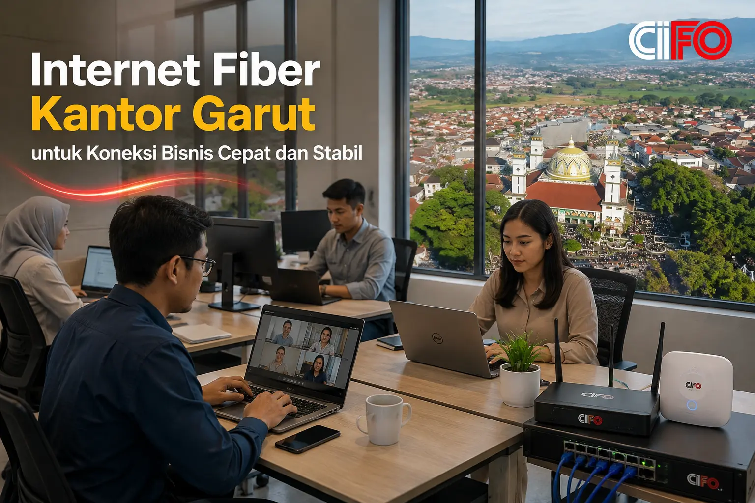 Internet fiber kantor Garut CIFO untuk koneksi bisnis