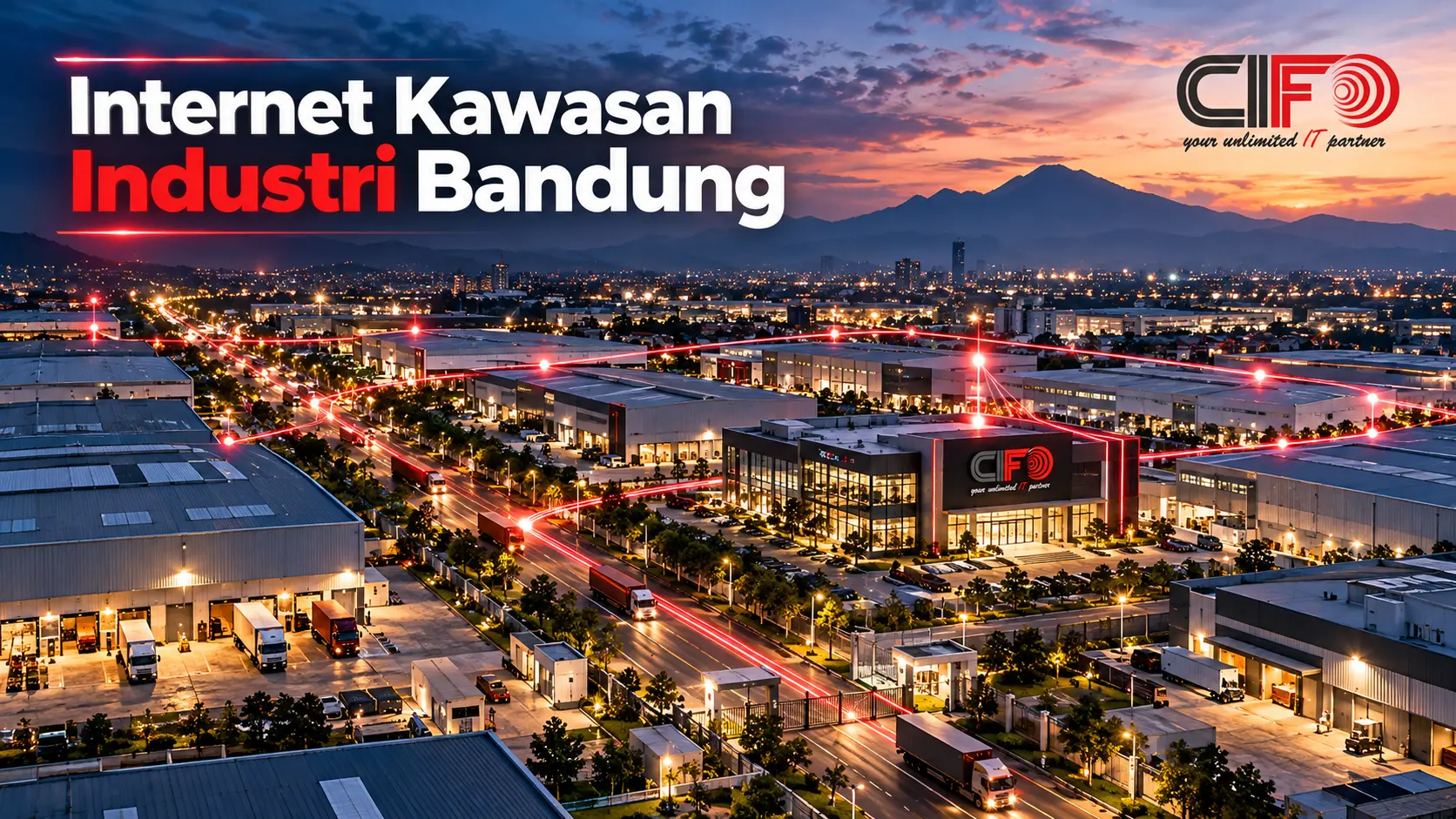 Internet kawasan industri Bandung berbasis fiber optic CIFO untuk pabrik dan perusahaan.
