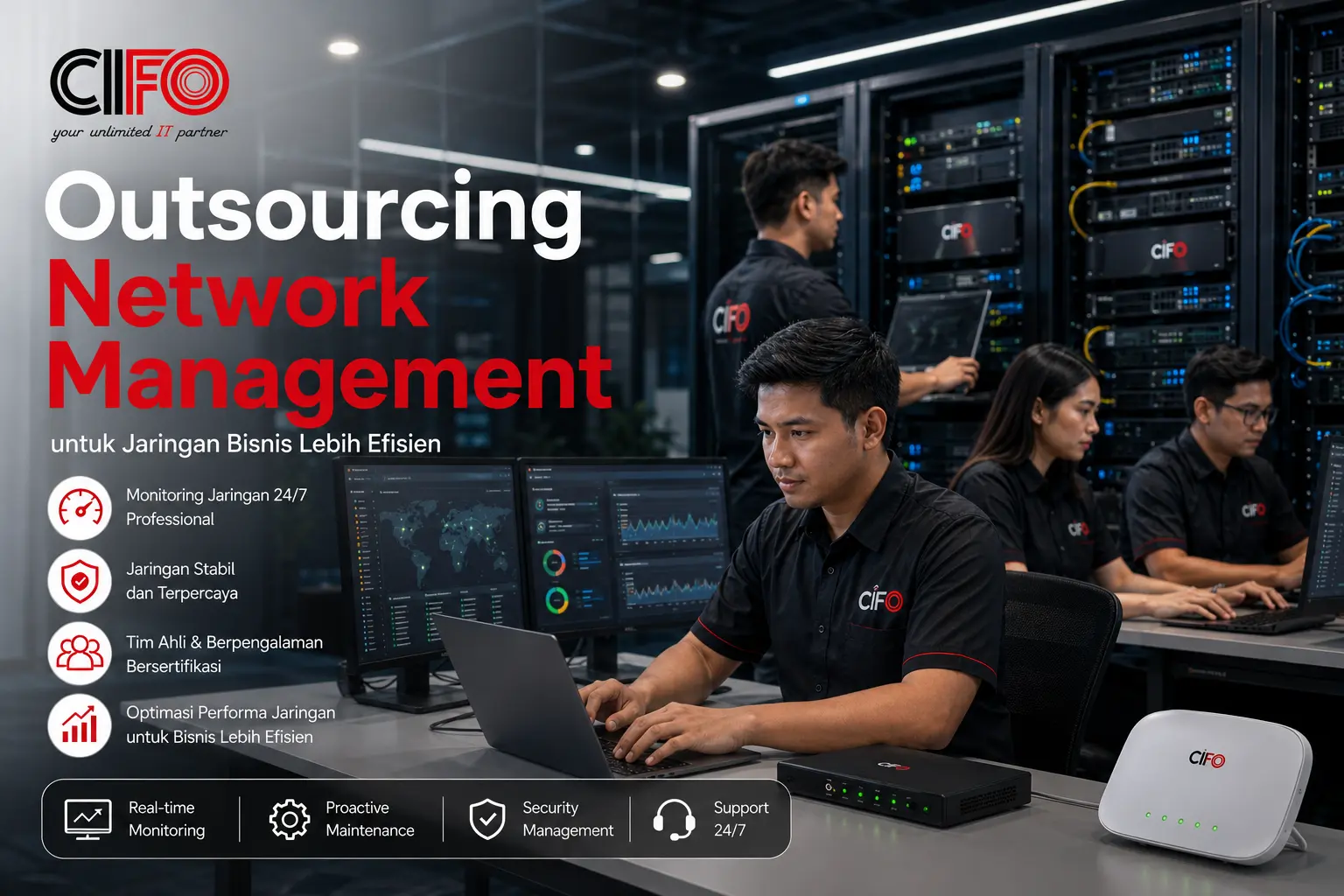Outsourcing network management CIFO untuk pengelolaan jaringan perusahaan