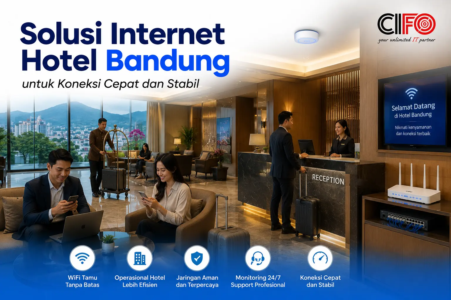 Solusi internet hotel Bandung CIFO dengan jaringan WiFi stabil
