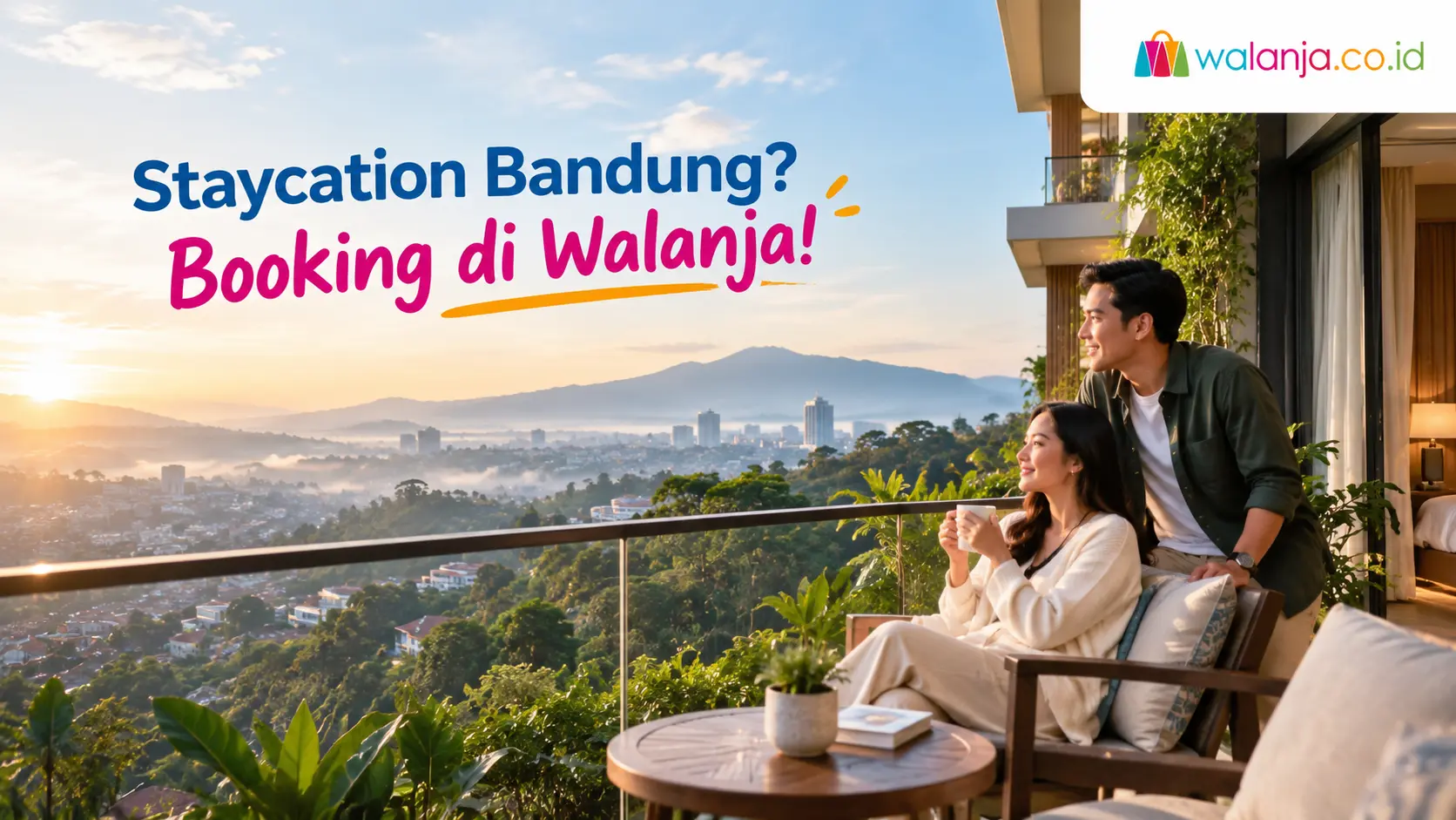 Staycation Bandung dengan pemandangan kota dan penginapan nyaman