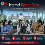 Internet kantor dinas menggunakan jaringan fiber optic